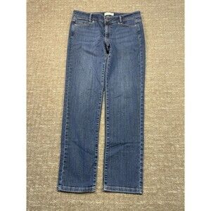 J Jill Jeans Women's Weekender Straight Leg Mid Rise Casual Stretch Jeans,  8